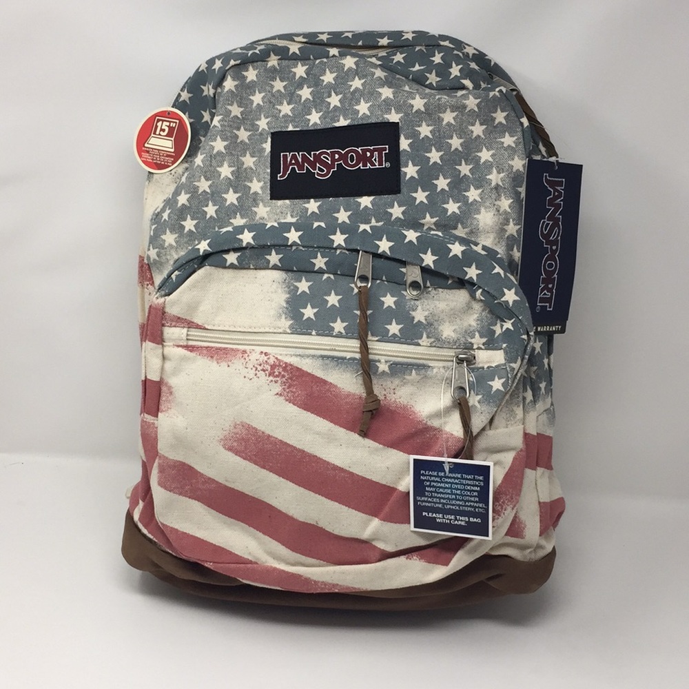JanSport Right Pack White Faded Stars Backpack